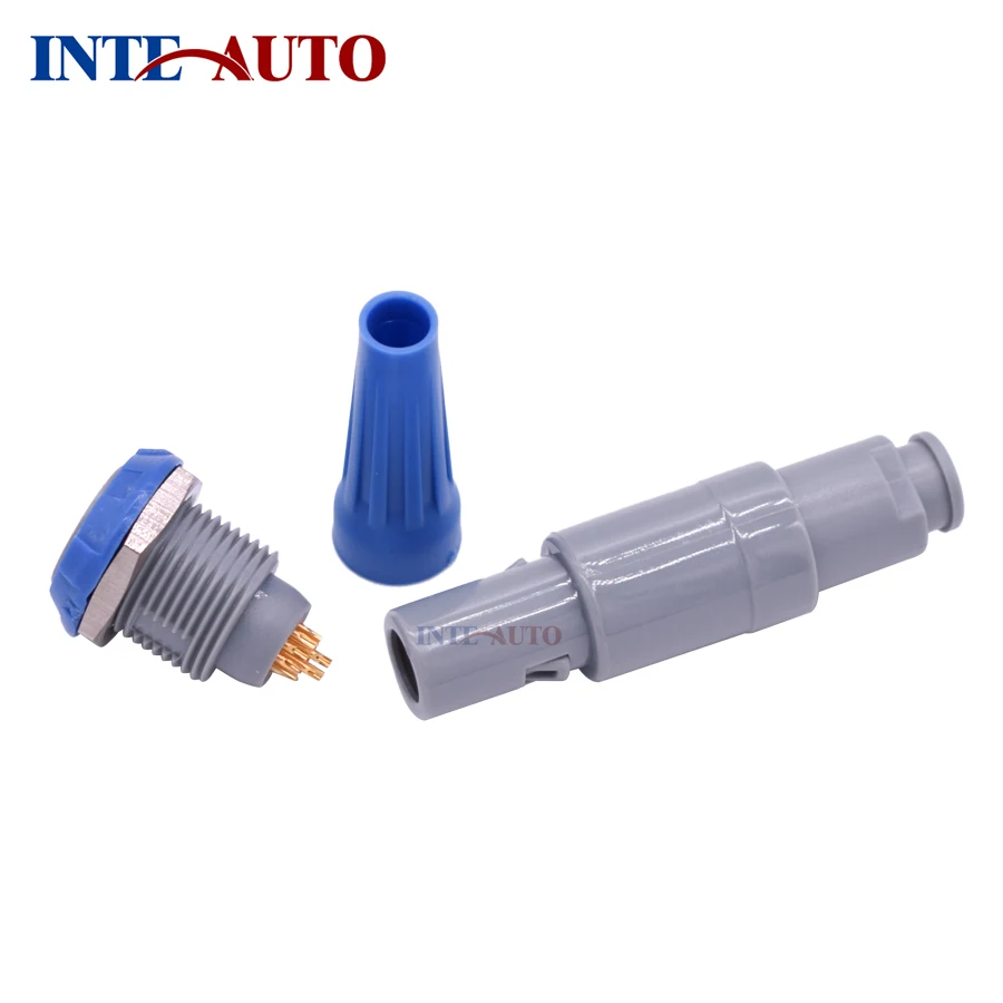 Plastic Medical Male Plug Female Socket Push Pull Connector, PAG PKG,2,3,4,5,6,7,8,9,10,12,14 pins, M14 size 1P Series