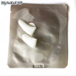 50packs Gel Eye Pad For Eyelashes Extension Silver Paper Patches Hydrogel Eyelash Under Silicone Eye Pad Eyelash Extension Pads