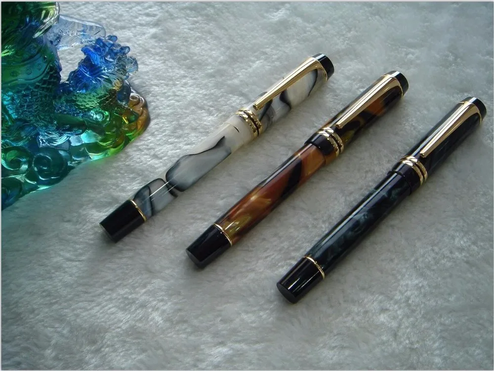 3pCS Kangaroo style celluloid top DUOFOLD Unique design acrylic roller pen