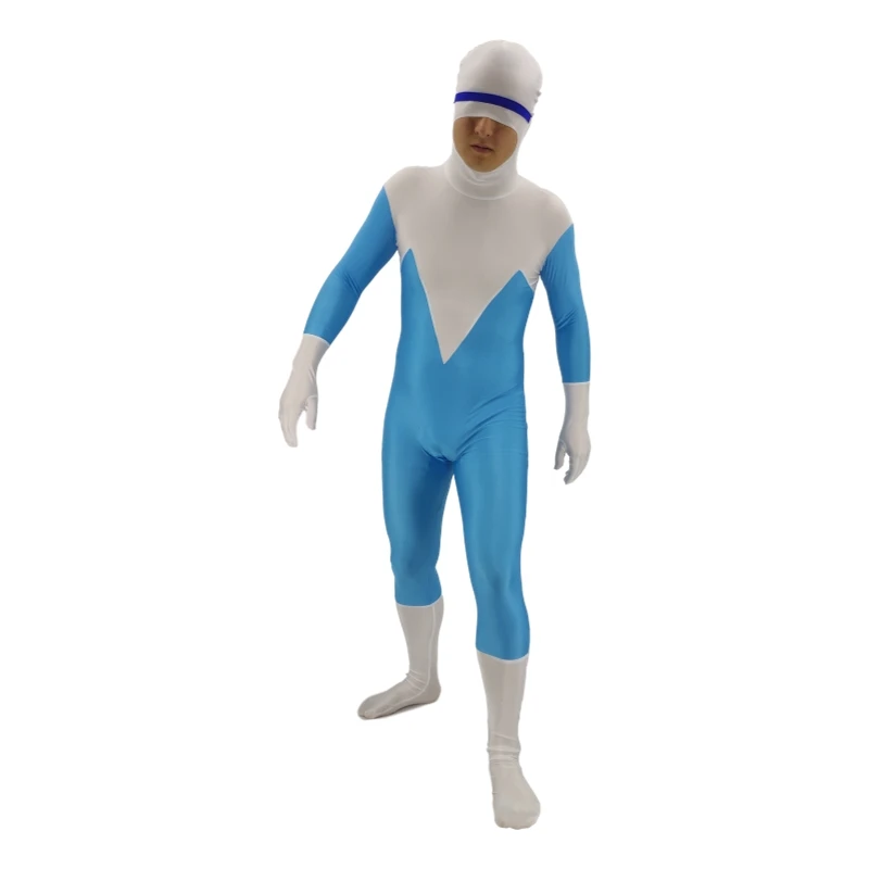 Die Unglaublichen 2 Frozone Superhero Kostüm cosplay Halloween-Party Film Cosplay Kinder Erwachsene Kostüme Catsuit Jungen Zentai Anzug