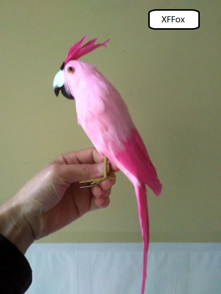 new real life pink parrot model foam&feather Cockatoo bird gift about 32cm xf0082