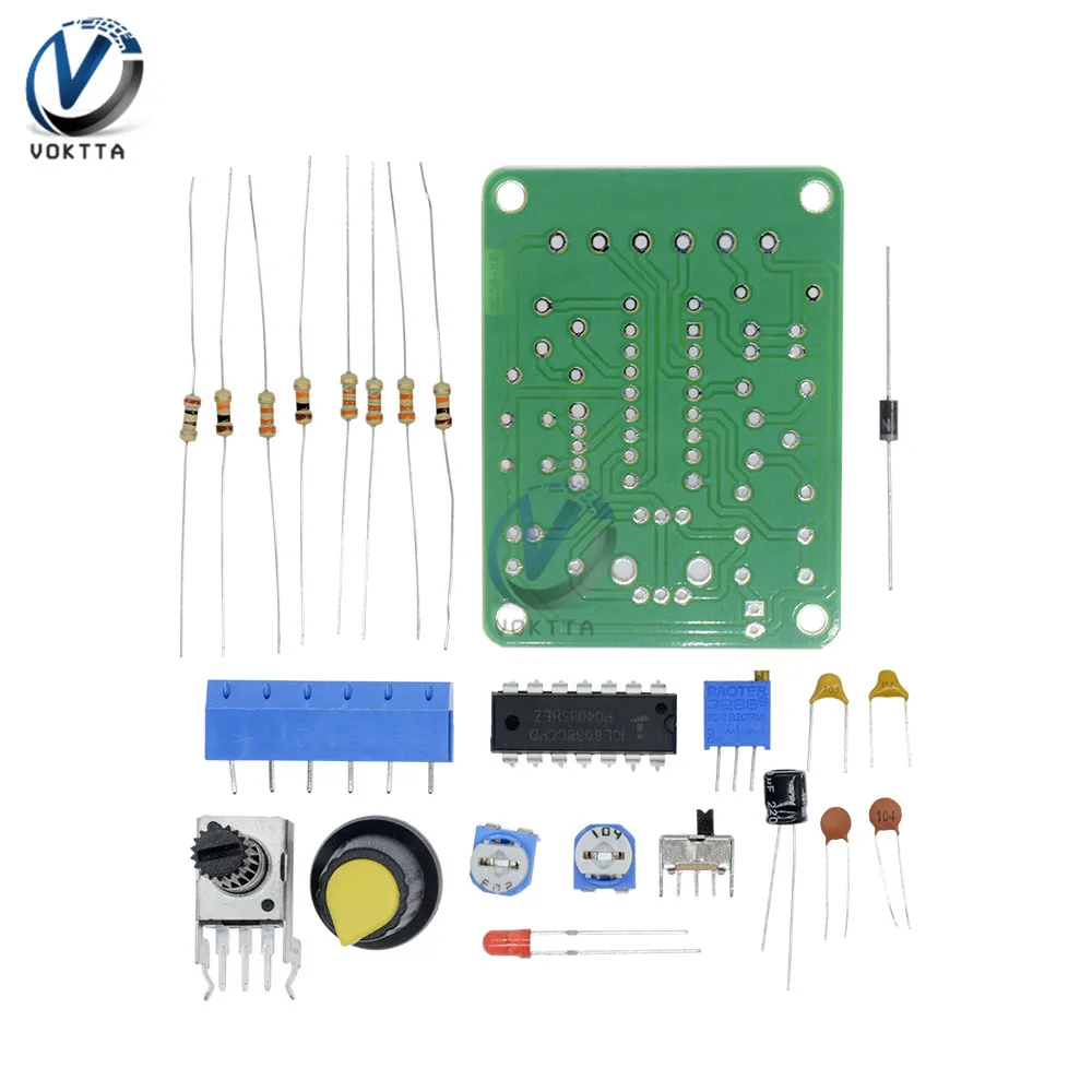 ICL8038 Function Generator Module DIY Kit Signal Generator Triangle Square Output Display Frequency Amplitude Synthesizer