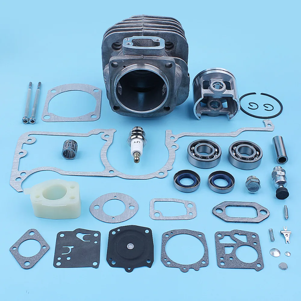 Imagem -06 - Rolamento Junta Carb Kit Pistão do Cilindro para Husqvarna 268 xp 272 Motosserra Grande Bore Cromo Chapeado Peça de Reposição 52 mm 272xp 61