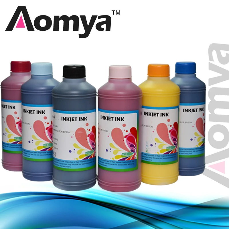 Aomya Specialized dye refill ink 6C Water based Dye ink Comaptible for Epson L100/L110/L200/L800 printer Ink 1000ml/ bottle