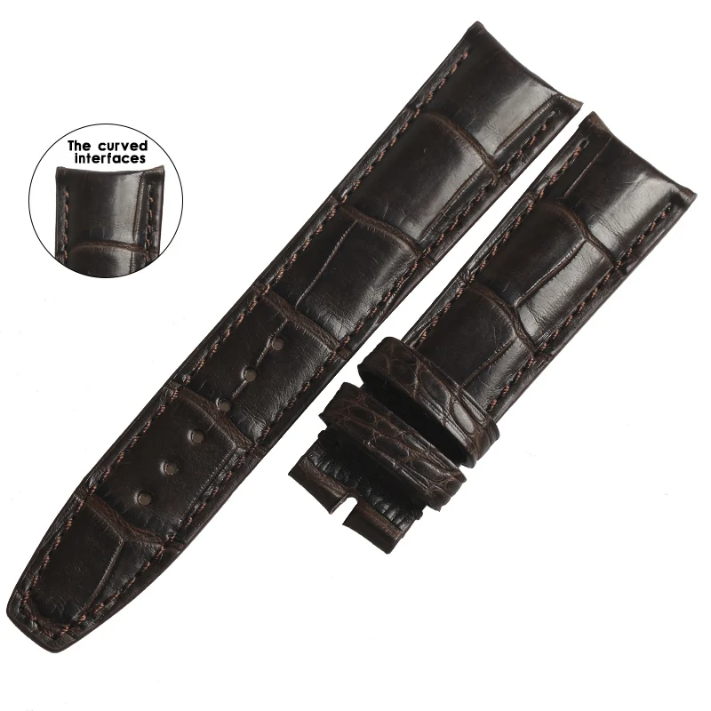 WENTULA watchbands for Baume & Mercier CLIFTON alligator skin /crocodile grain watch band MOA10054/MOA10055 Genuine Leather