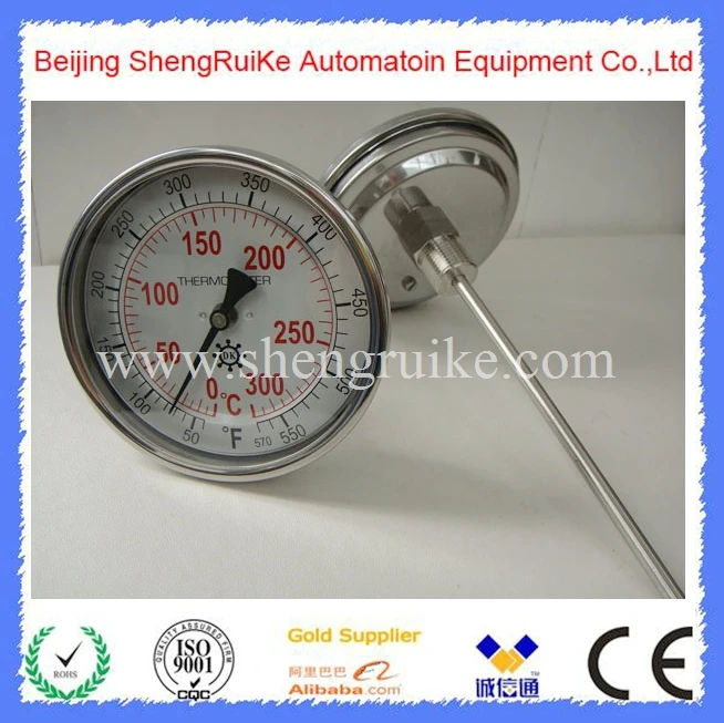 0-300C Back Bimetal thermometer Dial 4