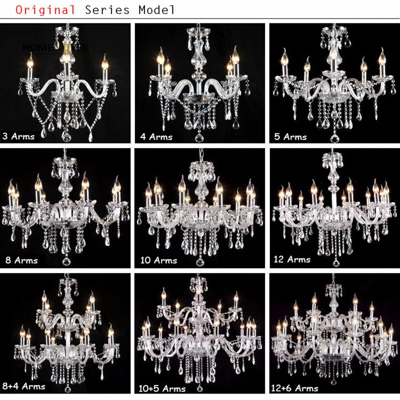 Cheap crystal chandelier home lighting lustres de cristal E14 bulb light fixtures Chandelier and Pendant Living Room Indoor Lamp