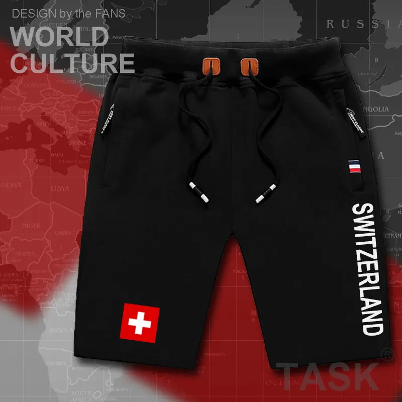 Swiss Confederation Switzerlandmens shorts beach new men's board shorts flag workout zipper 2017 CHE CH Confoederatio Helvetica