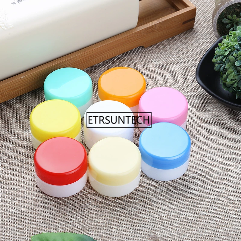 

20g Travel Face Cream Lotion Cosmetic Container Plastic Empty Makeup Jar Pot Random Color F1909