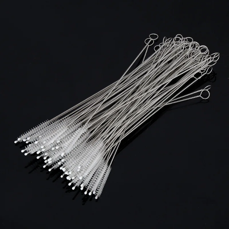 3000pcs 175mm 20mm 240mm Straw brush Baby Milk Bottle Drink Water Cup Straw Washing Brush Stainless Steel Cleaning Tool