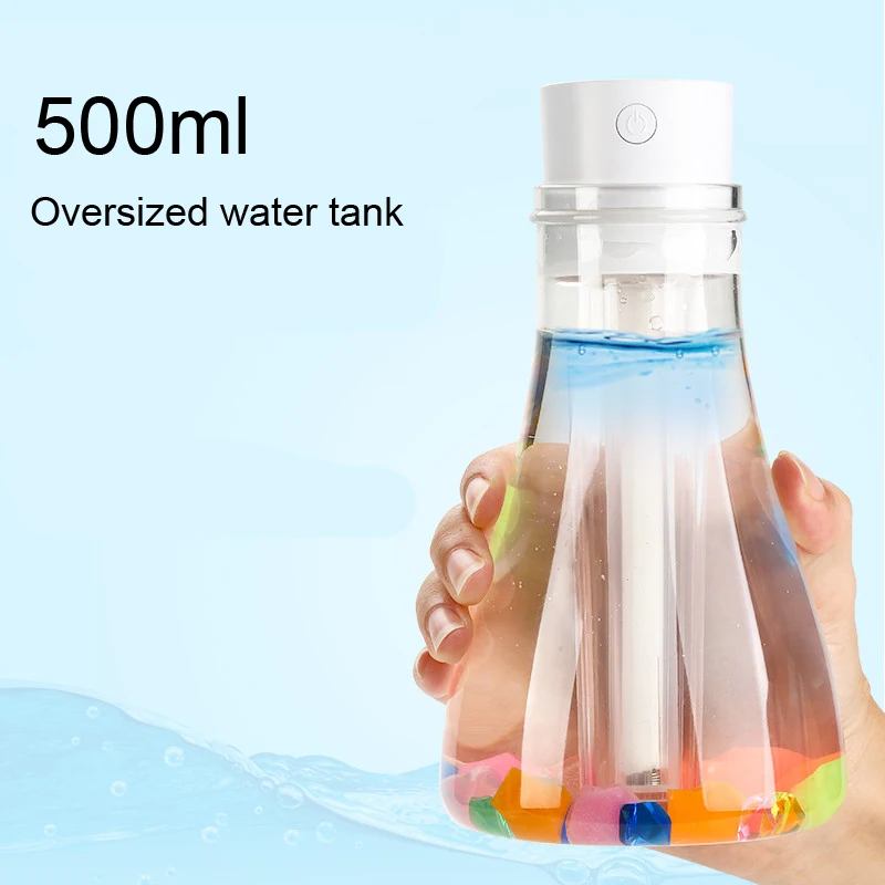 Creative Car Essential Oil Diffuser Mini Ultrasonic Wish bottle humidifier LED Light USB Aromatherapy Fogger for Office Home