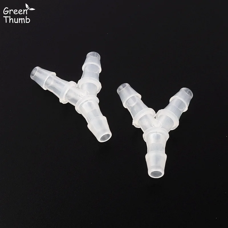 

10pcs Outer Diameter 11.1-15.8mm Equal Y Type Connector White Plastic Transparent Hose Pipe Adapter Air Pump Fish Tank Fittings