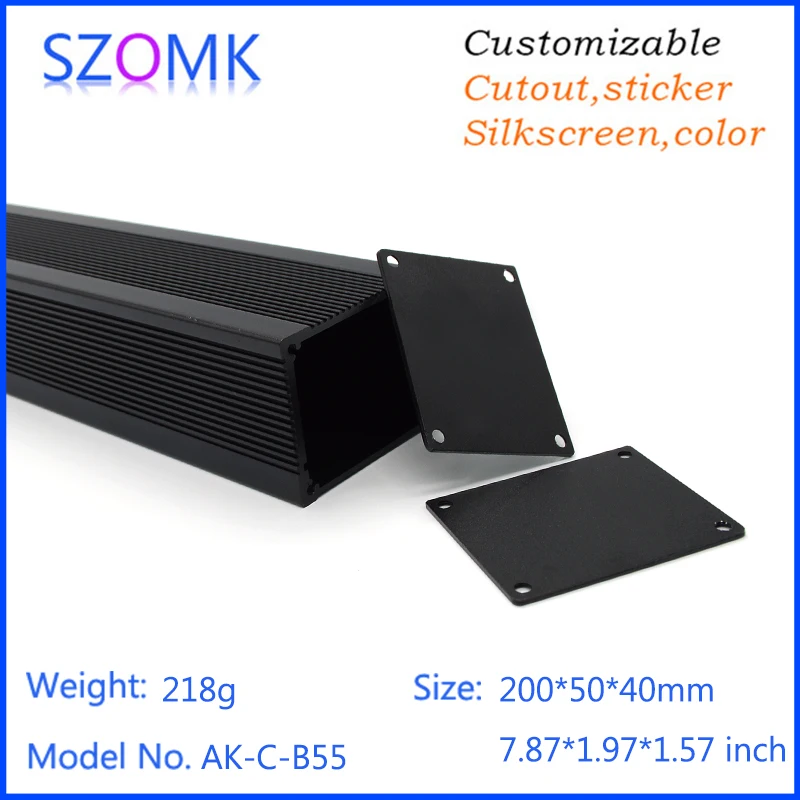 

4Pcs 40*50*200mm aluminum extrusion case customizable aluminum extrusion enclosure for pcb electronics project box