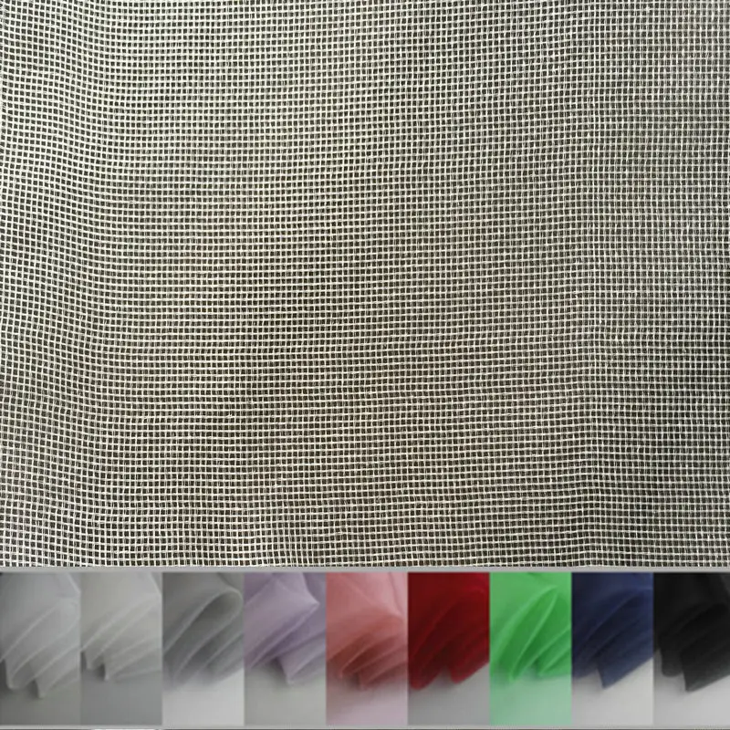 9color 100% silk tulle fabric nature silk for wedding raw silk HLC136