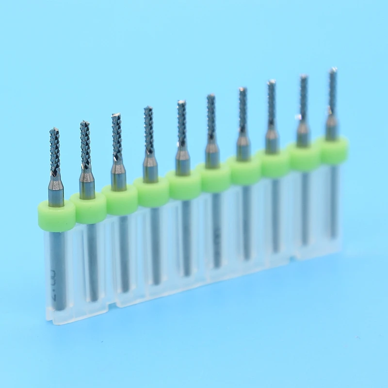 Fresa de carboneto de tungstênio, fresa pcb de 2.0mm, 2.1mm, 2.2mm, fresa final de corte de milho, broca, roteador cnc