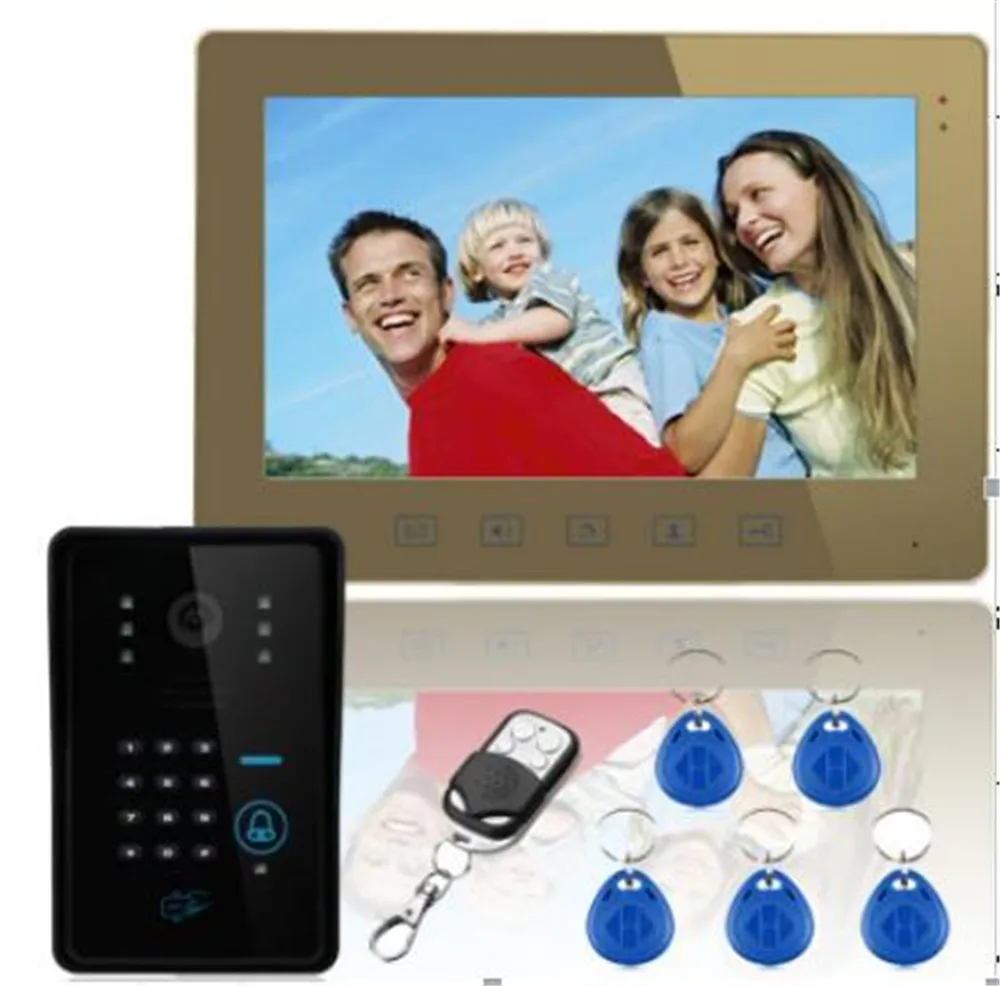 

10" Remote Control /ID Card/Password Intercom Video Door Phone Access Control System