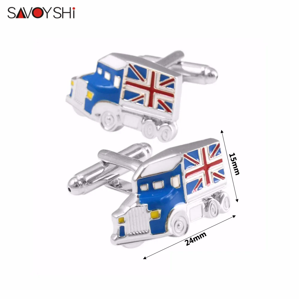 SAVOYSHI Brand Jewelry Fashion Design Novelty Colorful Car Cufflinks for Mens Shirt Cuff bottons High Quality Enamel Cufflinks