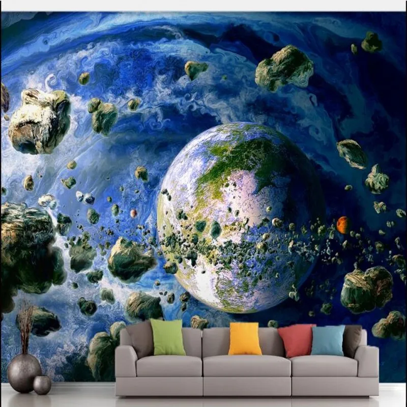 beibehang Custom large - scale murals hand - painted fantasy universe sky TV background wall non - woven fabric wallpaper