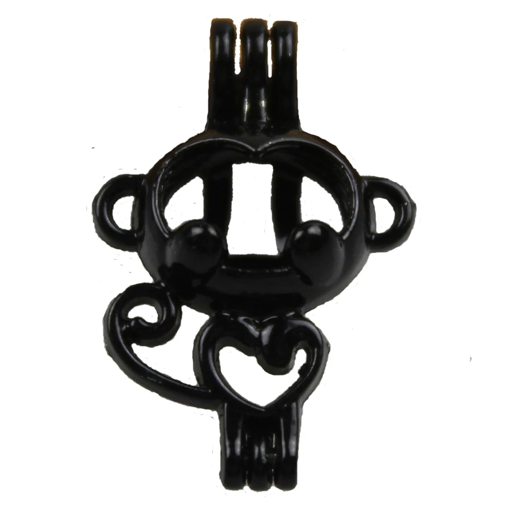 5pcs Black Plated,Strange shape Small Cage,Alloy Material Accessories，Perfume Essential Oil Aromatherapy Diffuser Pendant