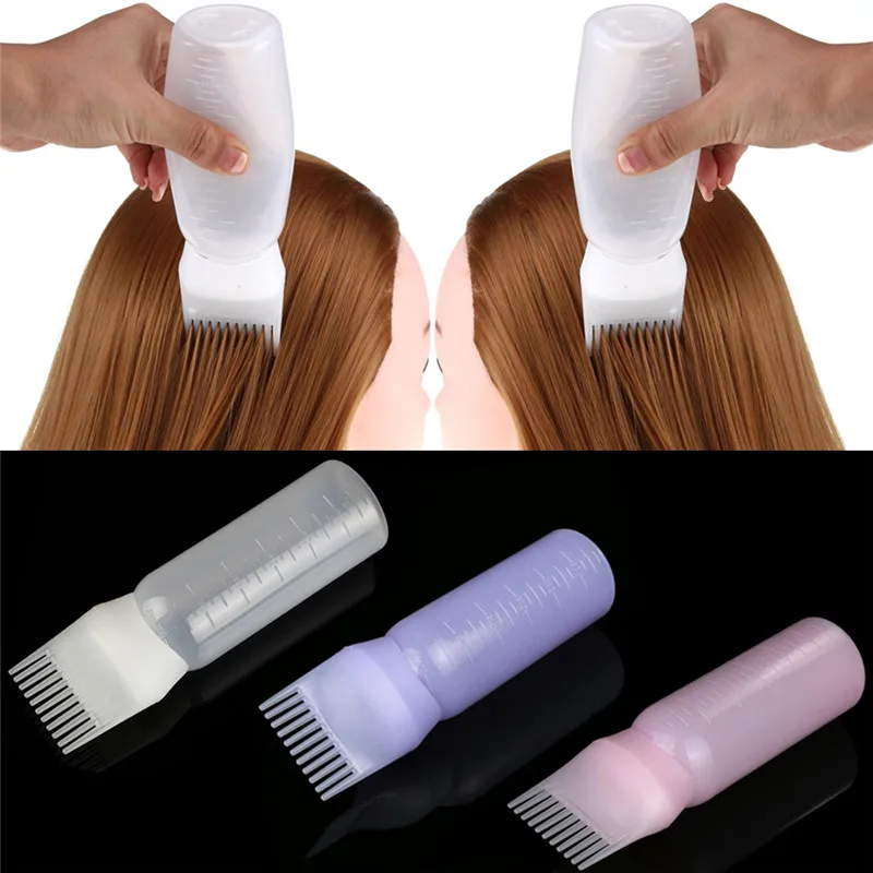 

120 ML Professional Hair Colouring Comb Empty Hair Dye Bottle With Applicator Brush Dispensing Salon Hair Coloring Styling Tool