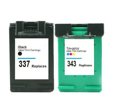 2x ink cartridge compatible for 337 343 photosmart d5160 c4180 c4190 2575 8050