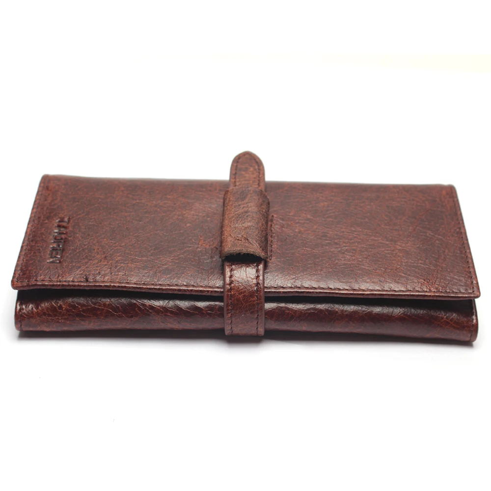 New Luxury Brand 100% Top Genuine Cowhide Leather High Quality Men Long Wallet Coin Purse Vintage Designer Male Carteira Wallets