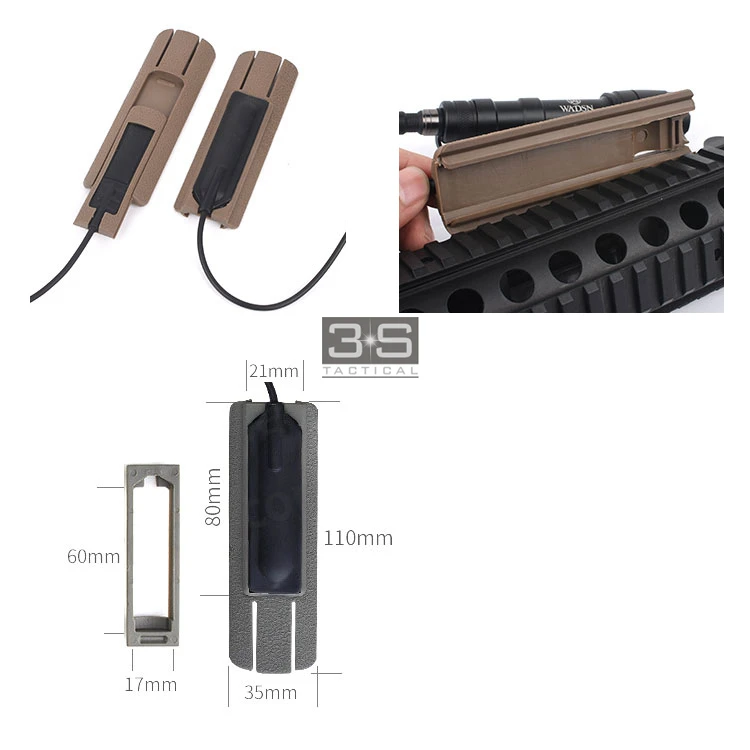 Tactical Softair Picatinny Rail TD SCAR Pocket Panel And TD BATTLE Rail Cover With Pocket Tactical an peq 15 Switch