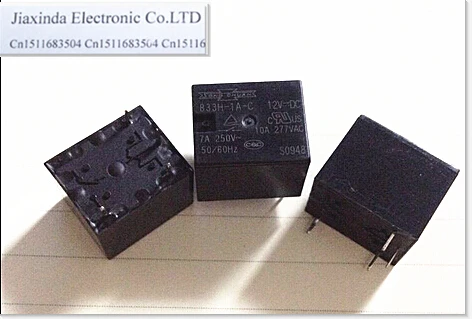 

HOT NEW 833H-1A-C-12VDC 833H-1A-C 12VDC 833H-1A DC12V 12V 10A DIP4