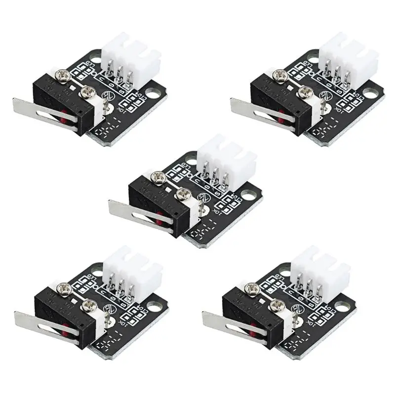 

5Pcs 3D Printer Accessories X/Y/Z Axis End Stop Limit Switch 3Pin N/O N/C Control Easy to Use Micro Switch for CR-10 Series Ende