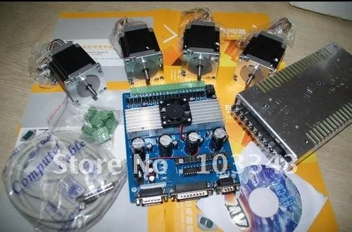 4 Axis Nema 23 Stepper Motor 272oz-in 23HS8430/23HS7430& controller driver board TB6560  CNC Kit