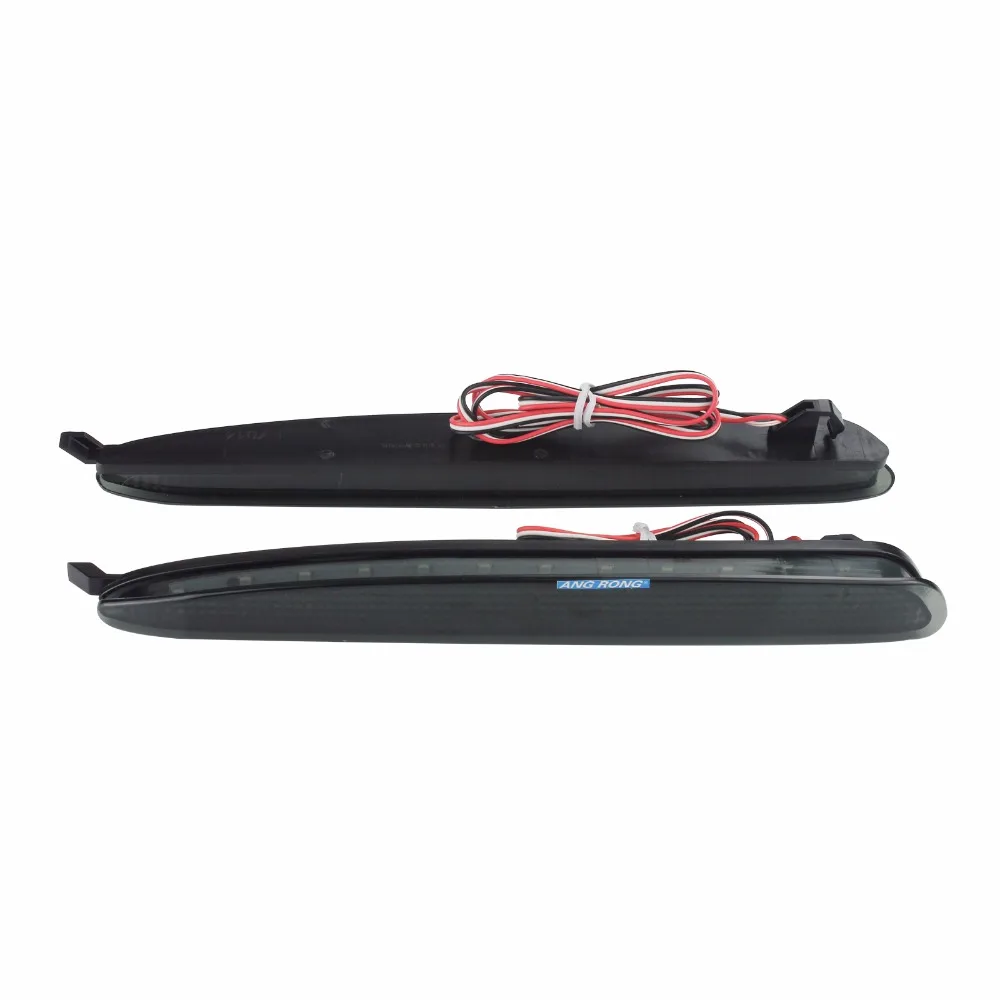 ANGRONG 2x Black Smoked Lens Bumper Reflector LED Stop Brake Light For GG Mazda6 Atenza Mazda 6(CA171)