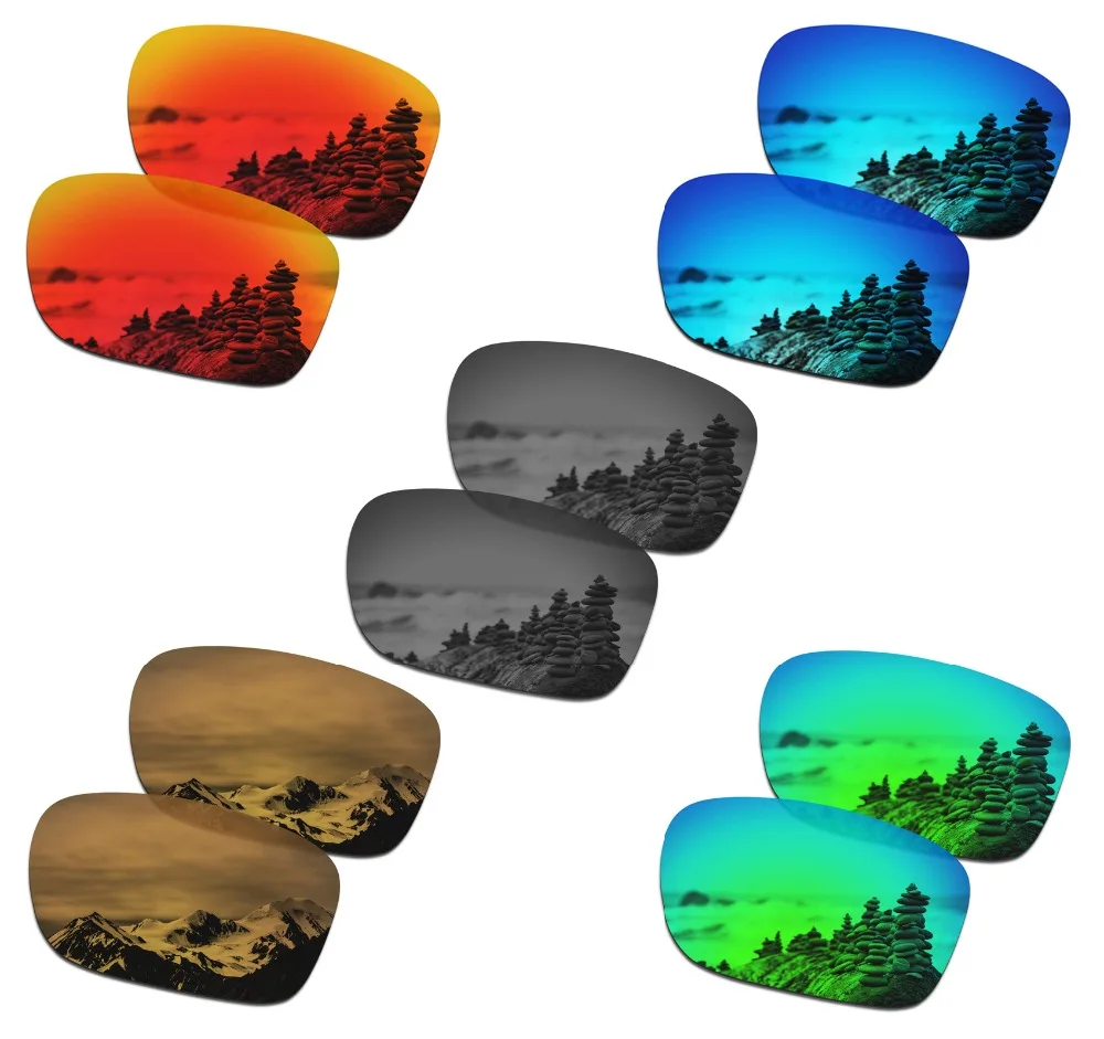 

SmartVLT 5 Pairs Polarized Sunglasses Replacement Lenses for Oakley Holbrook - 5 Colors