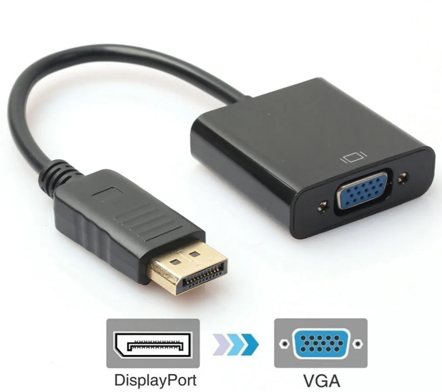 

1080p DP DisplayPort Male to VGA Female Converter Adapter Stock