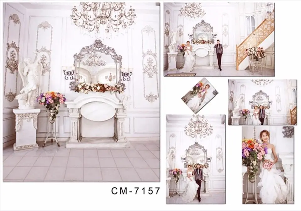 หรูหราพื้นหลังสำหรับสตูดิโอถ่ายภาพพิมพ์รูปปั้นกระจกโคมระย้าสีขาวในร่มการถ่ายภาพฉากหลัง