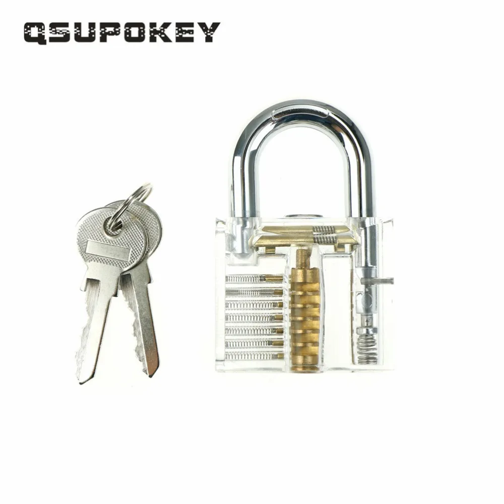 

QSUPOKEY New Arrived Transparent Locks Practice Locksmith Training Tools Visible Lock Free Shippi