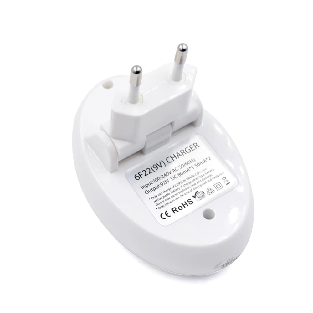 بالو 9 فولت ليثيوم أيون Ni-mh Ni-Cd شاحن بطارية مع قابس الاتحاد الأوروبي ومنفذ شحن USB