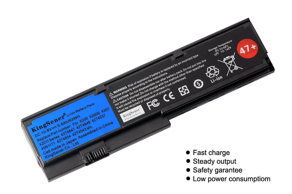 KingSener New Laptop battery For Lenovo IBM ThinkPad X200 X200S X201 X201I 42T4834 42T4535 42T4543 42T4650 42T4534 45N117