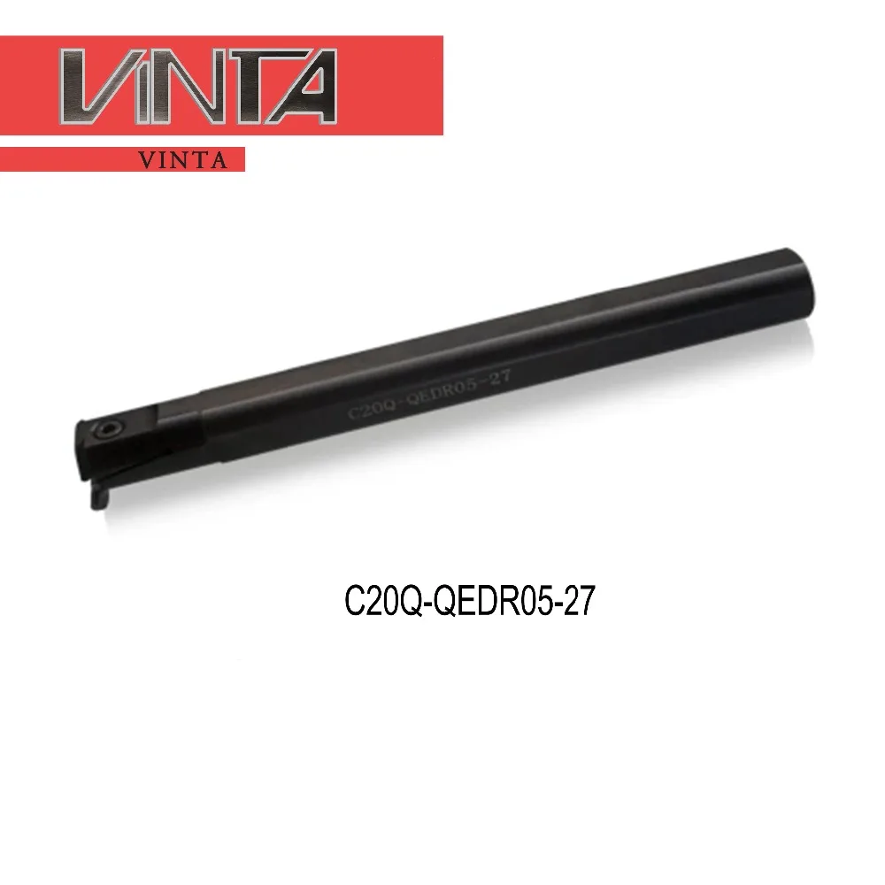 CNC lathe internal grooving and turning tool holder C20Q-QEDR05-27/C25R-QEDR07-33/C32S-QEDR09-42 boring holder bar