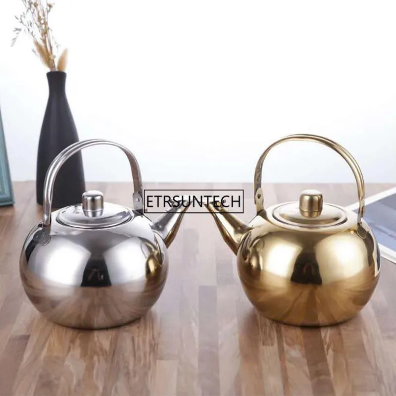 

0.9L Stainless Steel Teapot Coffee Pot Kettle with Tea Leaf Infuser Filter Coffee Maker Kung Fu Tea Set