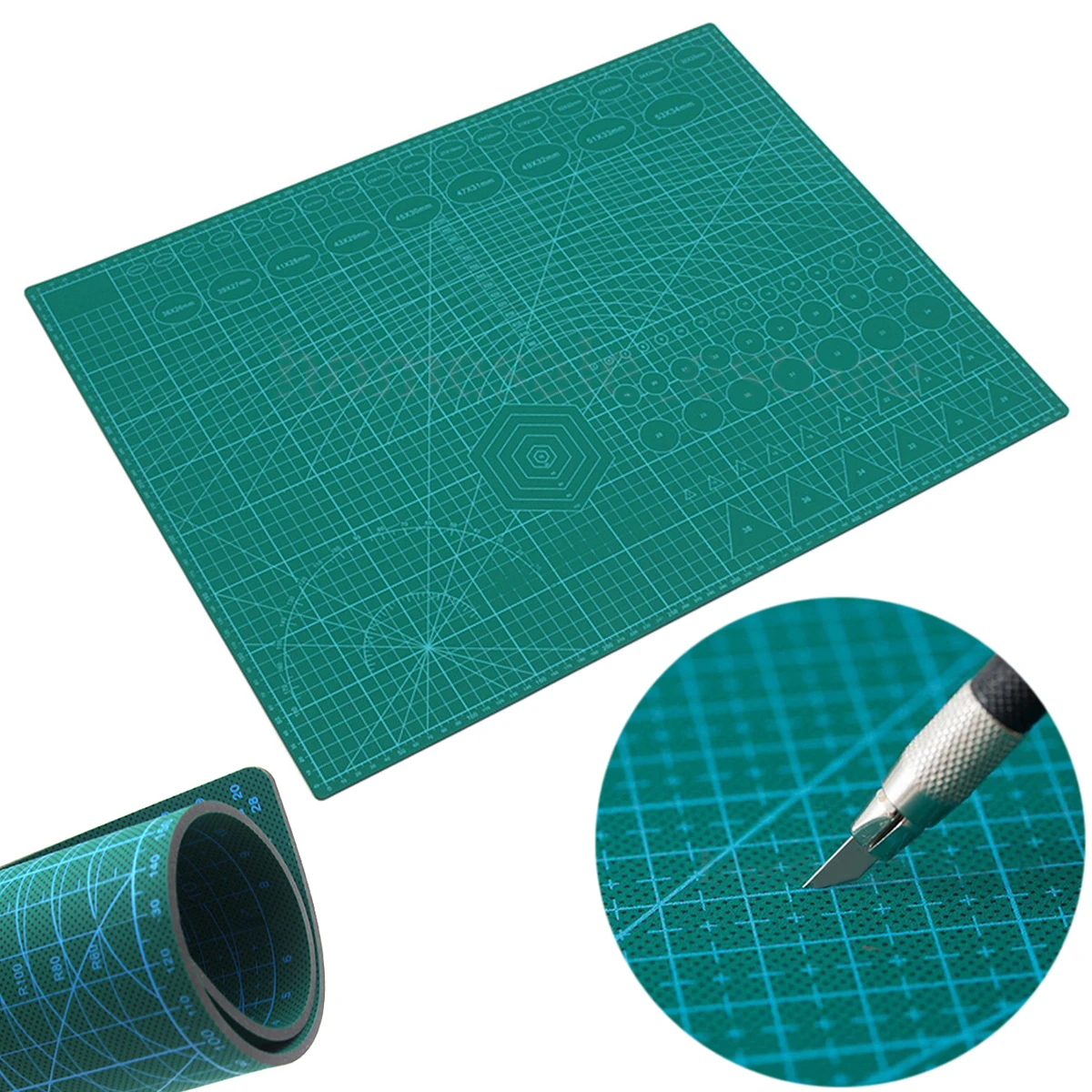 1 x 60*45cm Self Healing Double Sided 5-Ply PVC A2 Cutting Mat Craft Board