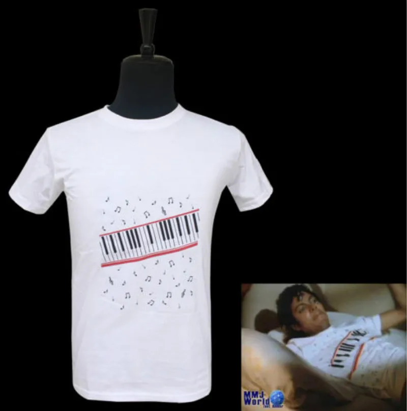 

RARE MICHAEL JACKSON MJ Piano Beat It MTV Casual Cotton Punk Shirt Tee