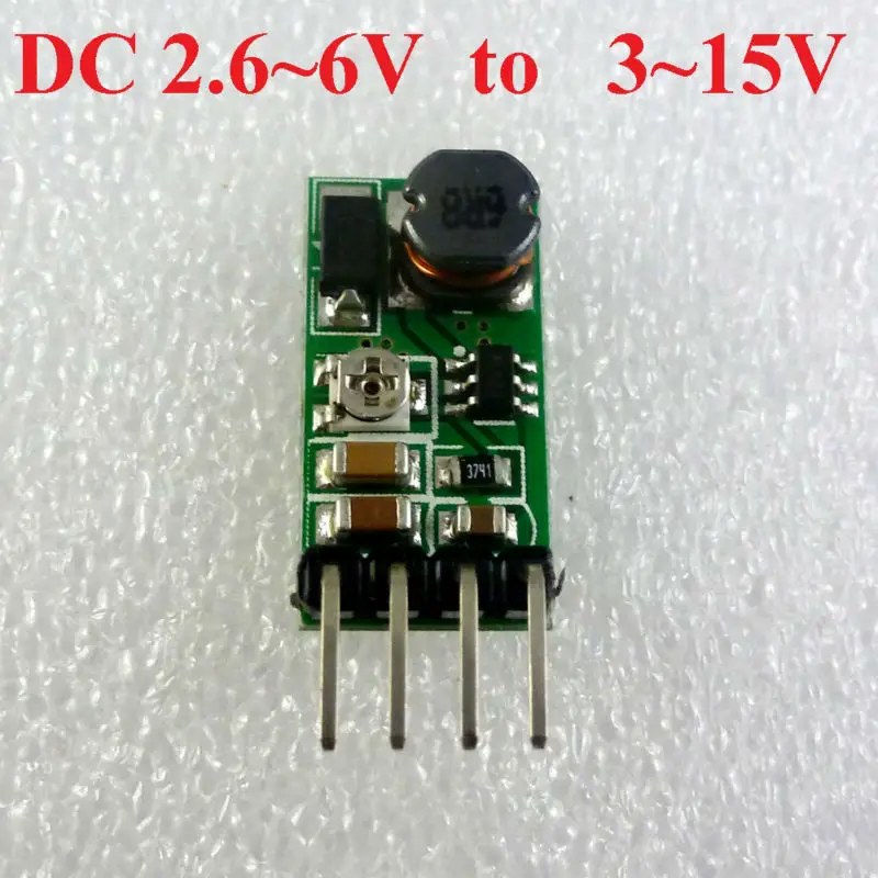 

DD06AJSA DC 2.6-6V to 3-15V Adjustable Output Board DC DC Boost Step up Converter Voltage Module