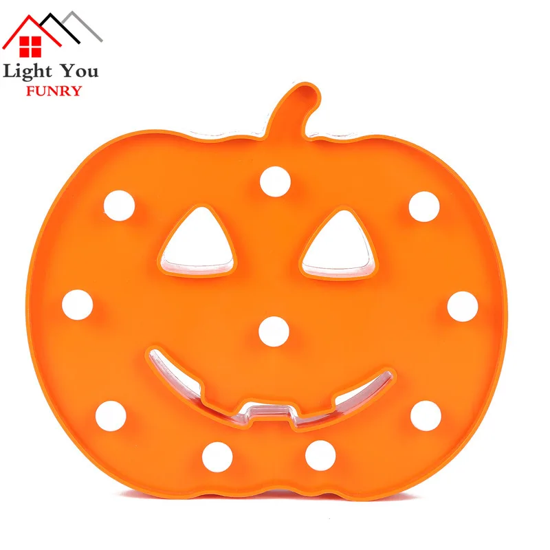 Luz LED de neón de calabaza para decoración de dormitorio infantil, luces decorativas románticas, Ins