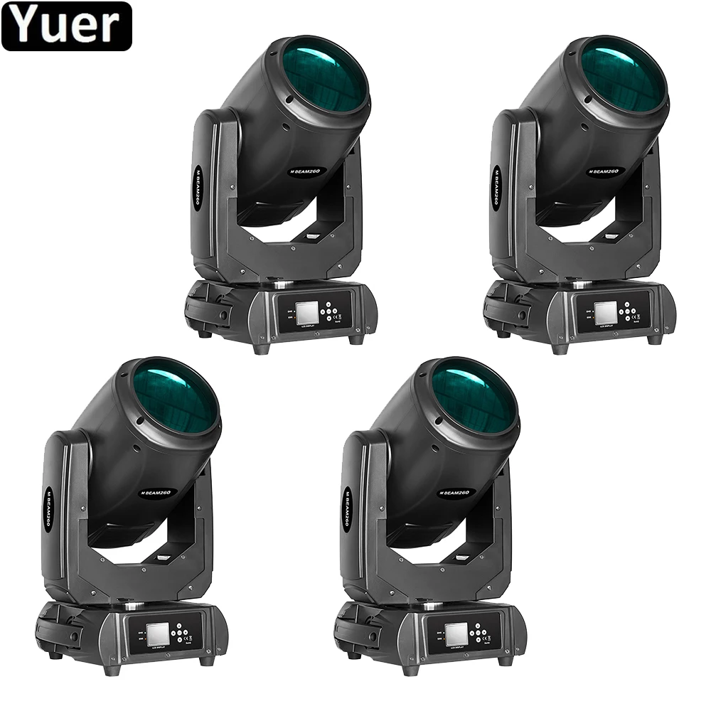 

4Pcs/Lot Color Music Stage Moving Head Light 260W Beam Spot 2IN1 DMX512 DJ Disco Light Strobe Effect Wedding Moving Head Lights