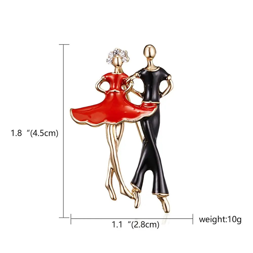 New Enamel Gymnast Practicing Gymnastics Ballet Dancer Girl Brooch Cute Dress Coat Brooch Women Fashion Jewelry Christmas Gift