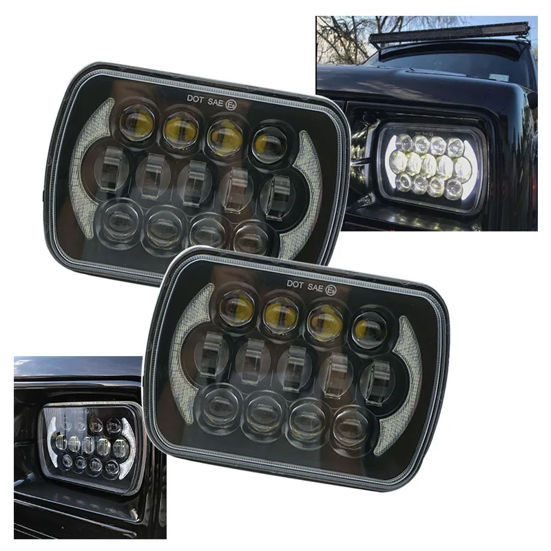 

High Quality 5x7 Inch Square Headlight 85W LED Driving Lamp For Jeep Wrangler Truck Offroad Auto Work Lighting