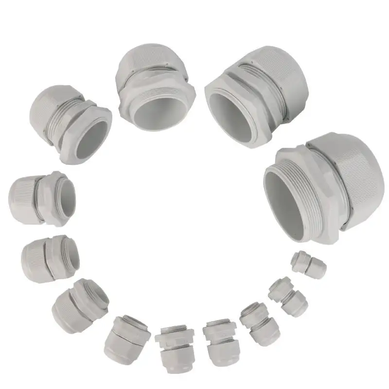 10PCS PG9 4-8mm Cable IP68 Waterproof Nylon Plastic Cable Gland Connector