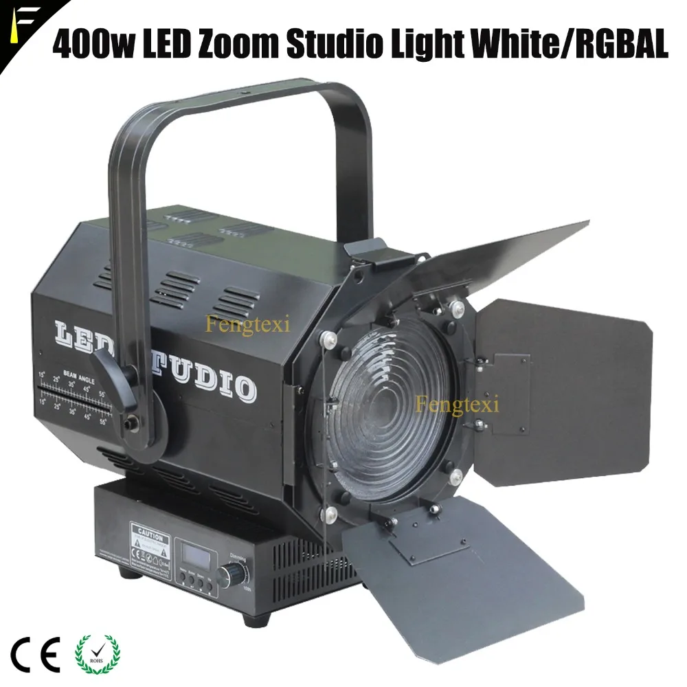 

400w RGBAL 5in1 / White COB LED Zoom Studio Theater Light 16~65 Degree Light Beam Angle TV Movie light for Podium Meeting Room