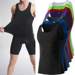 Men Compression Base Layer Sleeveless Vest Tank Top Quick-drying Sports Gym Under Shirt  AIC88