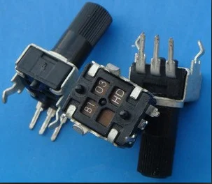 20 قطعة قابل للتعديل المقاوم 1K 2K 5k 10K 20K 50K 100K 200k 500k 1M مقبض 7 مللي متر/12 مللي متر RV09 العمودي قابل للتعديل الجهد